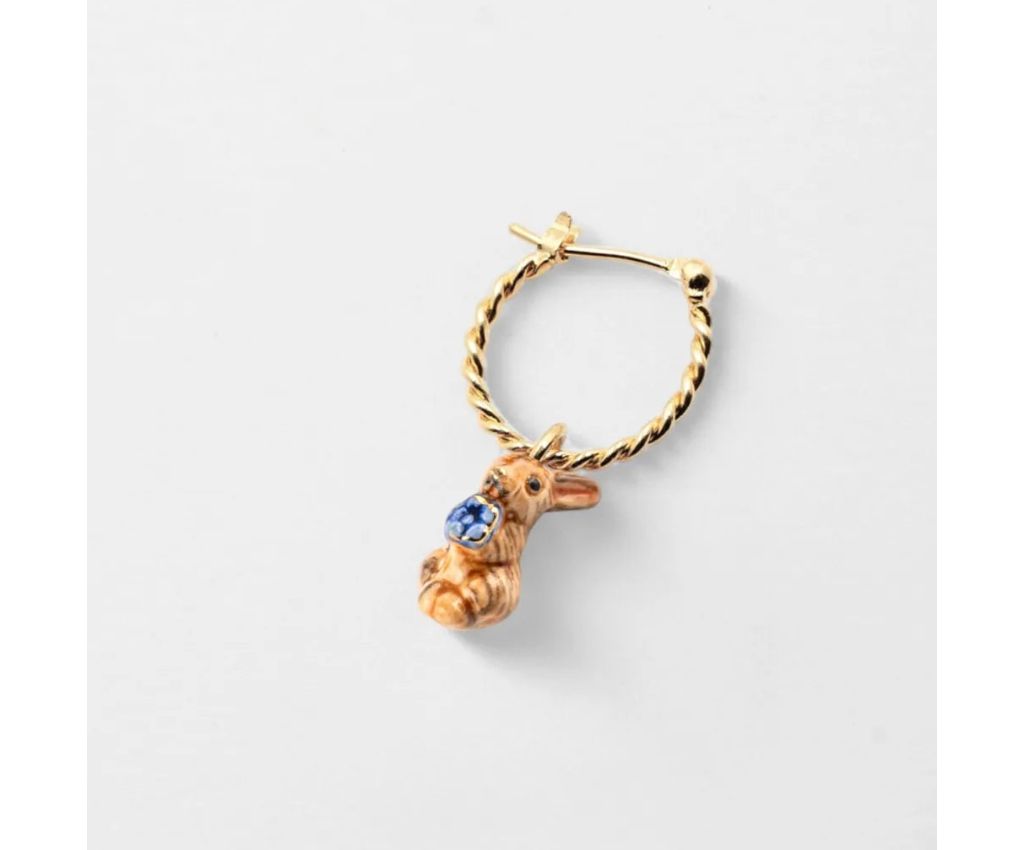 Brown Rabbit mini earring - Sold individually